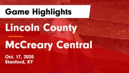 Lincoln County  vs McCreary Central  Game Highlights - Oct. 17, 2020