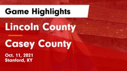 Lincoln County  vs Casey County Game Highlights - Oct. 11, 2021