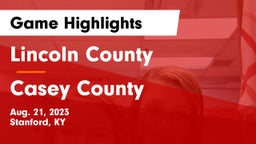 Lincoln County  vs Casey County  Game Highlights - Aug. 21, 2023