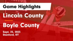 Lincoln County  vs Boyle County  Game Highlights - Sept. 25, 2023