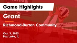 Grant  vs Richmond-Burton Community  Game Highlights - Oct. 3, 2023