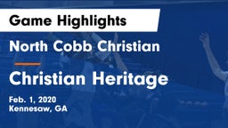North Cobb Christian  vs Christian Heritage  Game Highlights - Feb. 1, 2020
