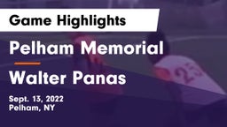 Pelham Memorial  vs Walter Panas Game Highlights - Sept. 13, 2022