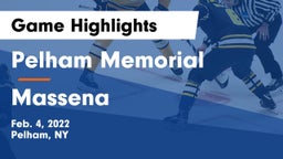 Pelham Memorial  vs Massena  Game Highlights - Feb. 4, 2022