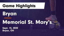 Bryan  vs Memorial St. Mary's Game Highlights - Sept. 15, 2020