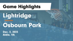 Lightridge  vs Osbourn Park  Game Highlights - Dec. 2, 2023