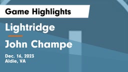 Lightridge  vs John Champe   Game Highlights - Dec. 16, 2023
