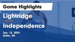 Lightridge  vs Independence  Game Highlights - Jan. 12, 2024