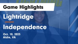 Lightridge  vs Independence  Game Highlights - Oct. 10, 2023