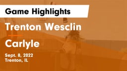 Trenton Wesclin  vs Carlyle  Game Highlights - Sept. 8, 2022