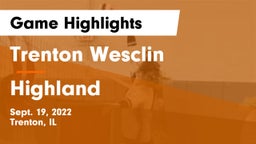 Trenton Wesclin  vs Highland  Game Highlights - Sept. 19, 2022