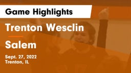 Trenton Wesclin  vs Salem  Game Highlights - Sept. 27, 2022