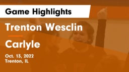Trenton Wesclin  vs Carlyle  Game Highlights - Oct. 13, 2022