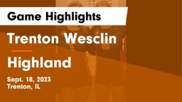Trenton Wesclin  vs Highland  Game Highlights - Sept. 18, 2023