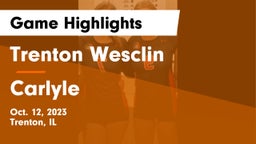 Trenton Wesclin  vs Carlyle  Game Highlights - Oct. 12, 2023