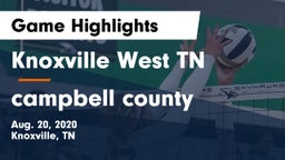 Knoxville West  TN vs campbell county  Game Highlights - Aug. 20, 2020