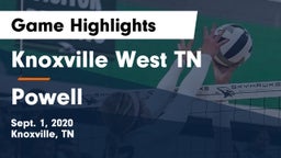 Knoxville West  TN vs Powell  Game Highlights - Sept. 1, 2020