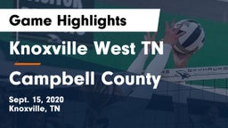 Knoxville West  TN vs Campbell County  Game Highlights - Sept. 15, 2020