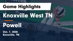 Knoxville West  TN vs Powell  Game Highlights - Oct. 7, 2020