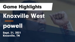 Knoxville West  vs powell Game Highlights - Sept. 21, 2021