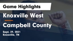 Knoxville West  vs Campbell County  Game Highlights - Sept. 29, 2021