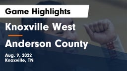 Knoxville West  vs Anderson County  Game Highlights - Aug. 9, 2022