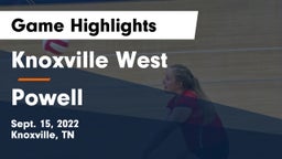 Knoxville West  vs Powell  Game Highlights - Sept. 15, 2022