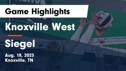 Knoxville West  vs Siegel  Game Highlights - Aug. 18, 2023