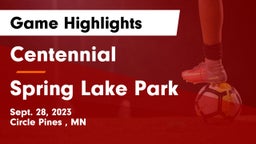 Centennial  vs Spring Lake Park  Game Highlights - Sept. 28, 2023