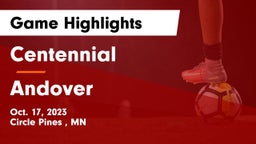 Centennial  vs Andover  Game Highlights - Oct. 17, 2023
