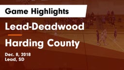 Lead-Deadwood  vs Harding County  Game Highlights - Dec. 8, 2018