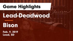 Lead-Deadwood  vs Bison Game Highlights - Feb. 9, 2019