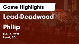 Lead-Deadwood  vs Philip  Game Highlights - Feb. 3, 2022