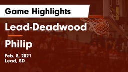 Lead-Deadwood  vs Philip Game Highlights - Feb. 8, 2021