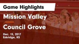 Mission Valley  vs Council Grove  Game Highlights - Dec. 15, 2017