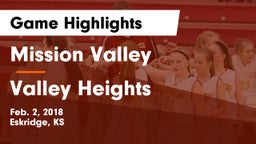 Mission Valley  vs Valley Heights  Game Highlights - Feb. 2, 2018