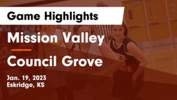 Mission Valley  vs Council Grove  Game Highlights - Jan. 19, 2023
