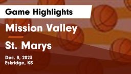 Mission Valley  vs St. Marys  Game Highlights - Dec. 8, 2023