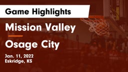 Mission Valley  vs Osage City  Game Highlights - Jan. 11, 2022