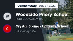 Recap: Woodside Priory School vs. Crystal Springs Uplands School 2022