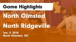 North Olmsted  vs North Ridgeville  Game Highlights - Jan. 9, 2018