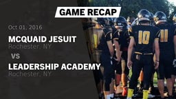 Recap: McQuaid Jesuit  vs. Leadership Academy  2016