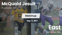 Matchup: McQuaid Jesuit High vs. East  2017