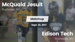 Matchup: McQuaid Jesuit High vs. Edison Tech  2017