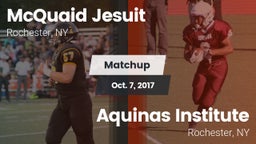 Matchup: McQuaid Jesuit High vs. Aquinas Institute  2017