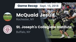 Recap: McQuaid Jesuit  vs. St. Joseph's Collegiate Institute 2018