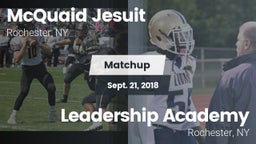 Matchup: McQuaid Jesuit High vs. Leadership Academy  2018