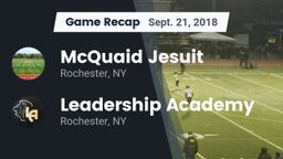 Recap: McQuaid Jesuit  vs. Leadership Academy  2018