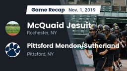 Recap: McQuaid Jesuit  vs. Pittsford Mendon/Sutherland 2019