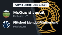 Recap: McQuaid Jesuit  vs. Pittsford Mendon/Sutherland 2021
